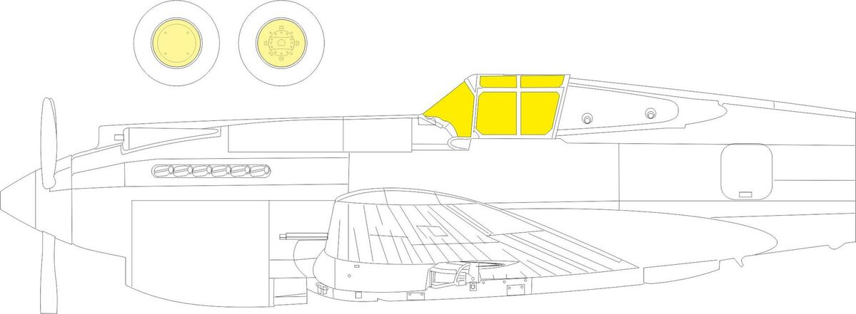 Eduard JX290 1:32 Curtiss Hawk 81-A2 TFace be used with Great Wall Hobby