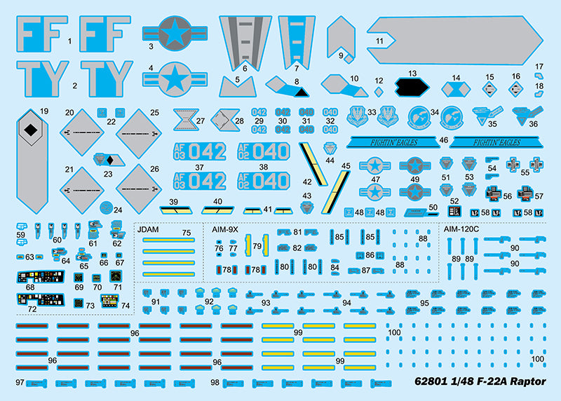 I Love Kit 62801 1:48 Lockheed-Martin F-22A Raptor