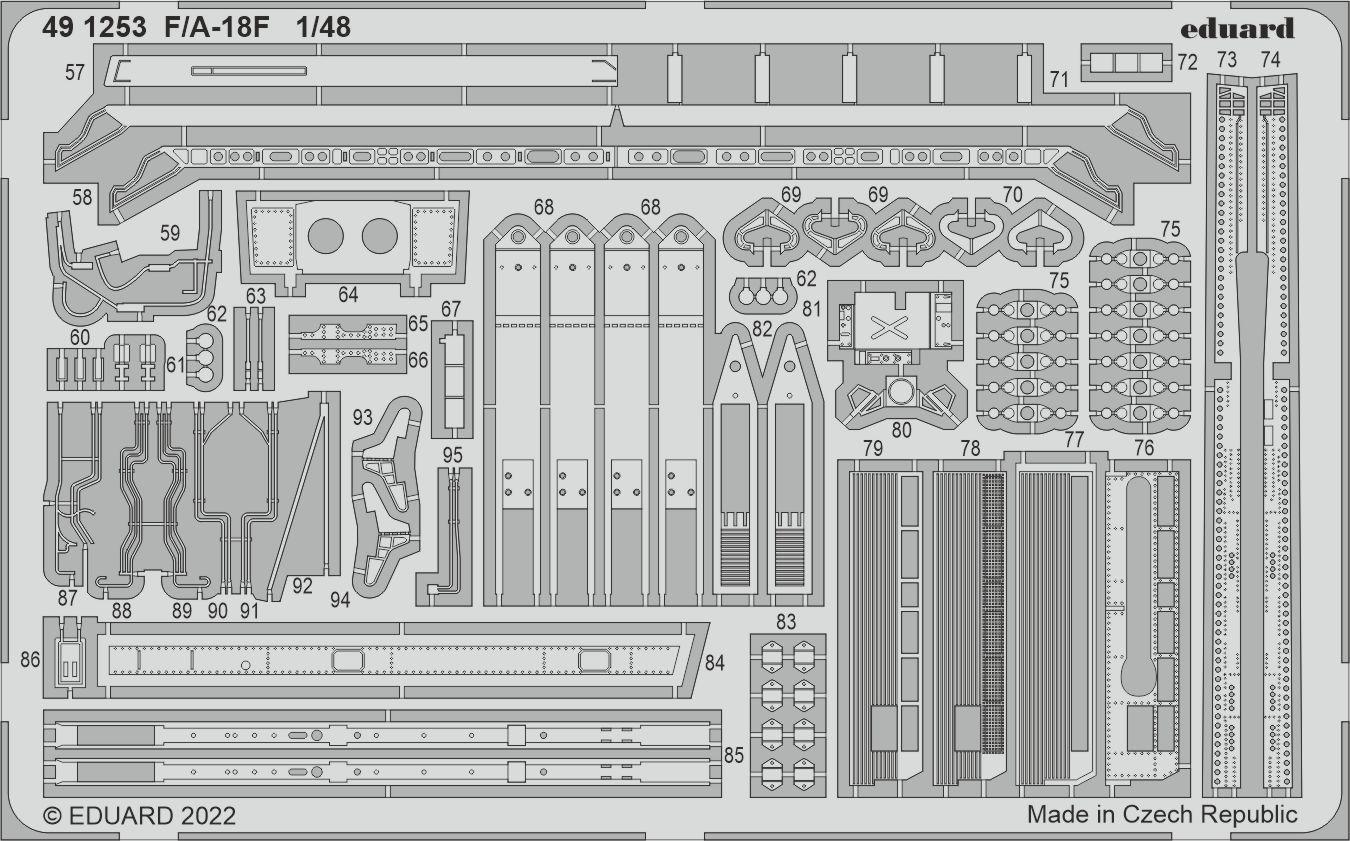 Eduard 491253 1:48 Boeing F/A-18F Hornet Detailing Set