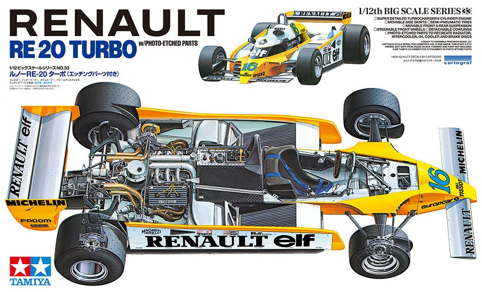 Tamiya 12033 1:12 Renault RE-20 Turbo