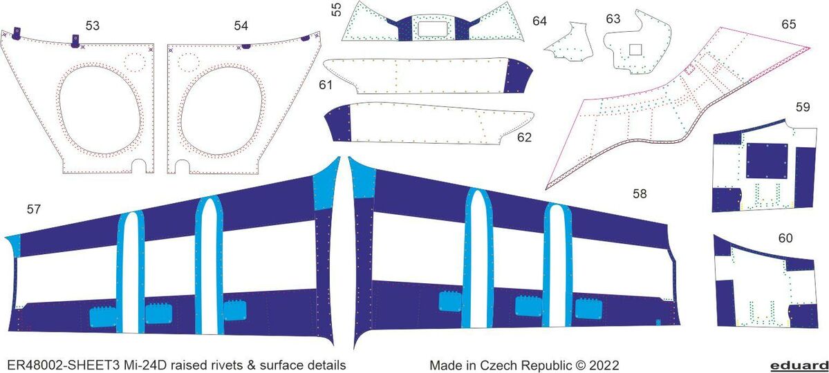 Eduard ER48002 1:48 Mil Mi-24D raised rivets & surface details