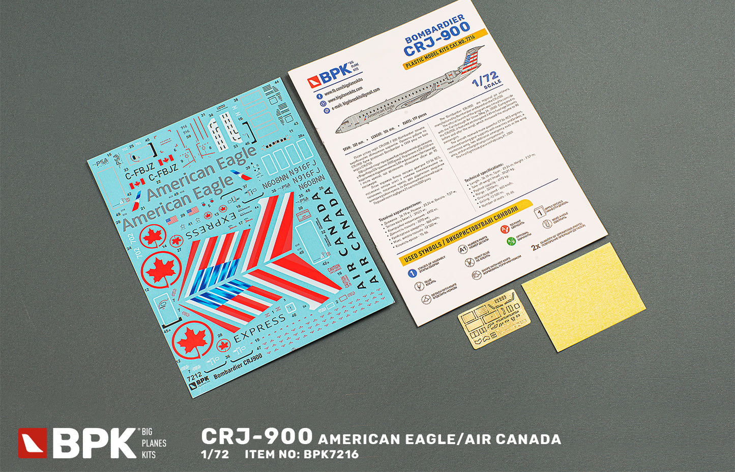 Big Planes Kits BPK7216 1:72 Bombardier CRJ-900 American Eagle / Air Canada