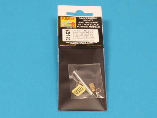Aber 35L127 1:35 Late Barrel MK2 with Muzzle Brake for British 25pdr Field Gun