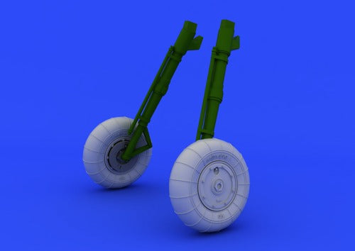 Eduard Brassin 648158 1:48 Messerschmitt Bf-109G-10 wheels with weighted tyre effect