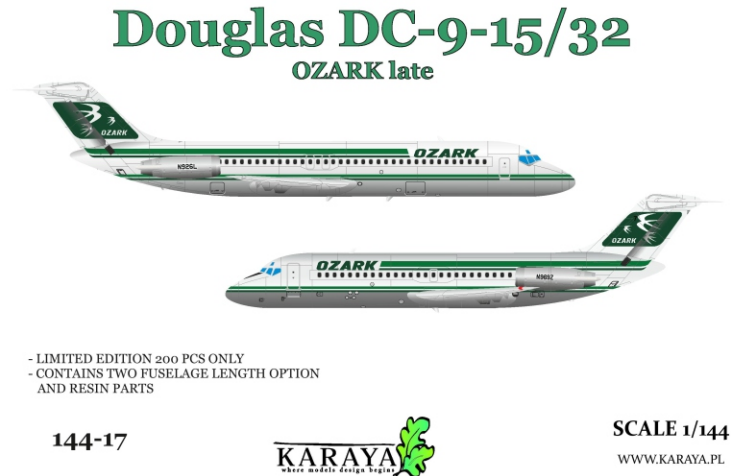 Karaya 144-17 1:144 Douglas DC-9-15/32