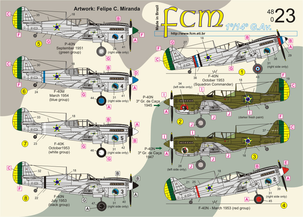 FCM 48023 1:48 Curtiss P-40K, M & N - Brazilian Air Force