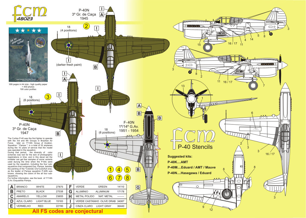 FCM 48023 1:48 Curtiss P-40K, M & N - Brazilian Air Force