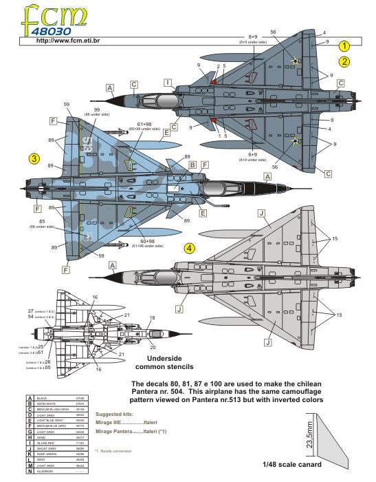 FCM 48030 1:48 Dassault Mirage III - Part 2