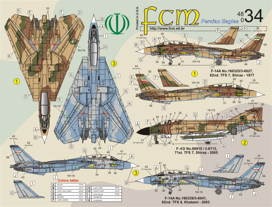 FCM 48034 1:48 Iranian Tomcats & Phantoms