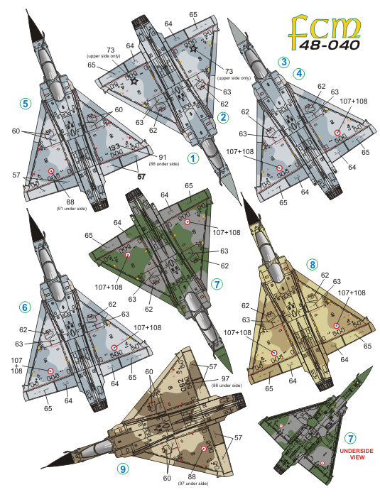 FCM 48040 1:48 Dassault Mirage 2000 - Brazil, Peru & France