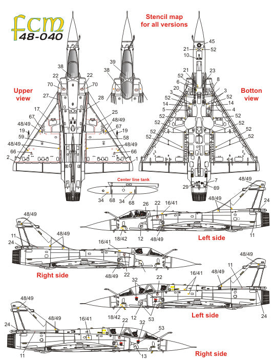 FCM 48040 1:48 Dassault Mirage 2000 - Brazil, Peru & France