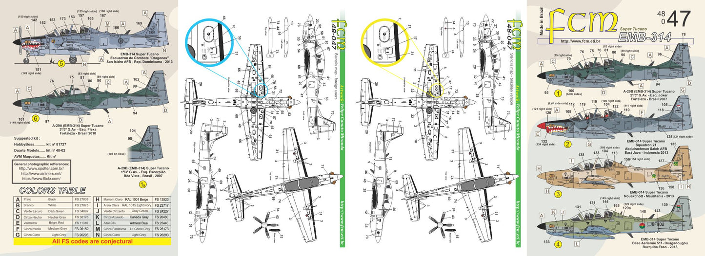 FCM 48047 1:48 Embraer EMB-314 Super Tucano - Part 1