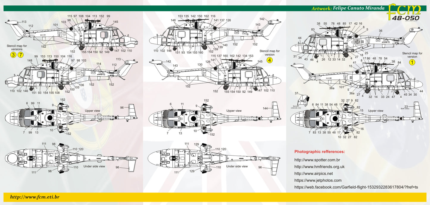 FCM 48050 1:48 Westland Super Lynx - Brazil / Portugal / UK