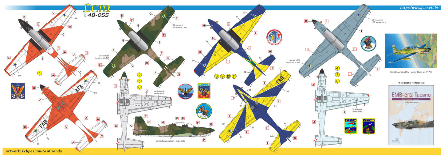 FCM 48055 1:48 Embraer EMB-312 Tucano - Brazilian Squadrons