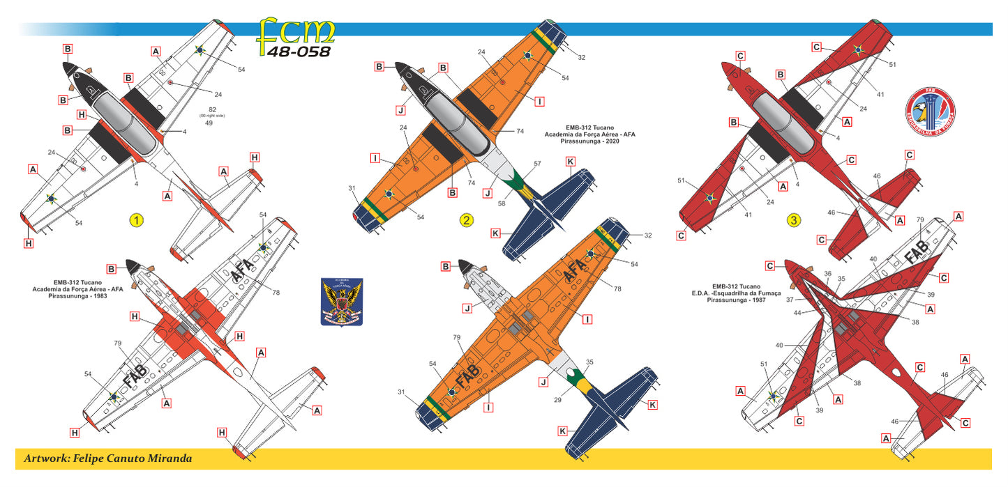 FCM 48058 1:48 Embraer T-27 Tucano - FAB