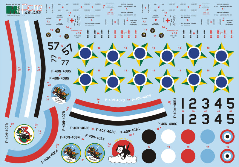 FCM 48023 1:48 Curtiss P-40K, M & N - Brazilian Air Force