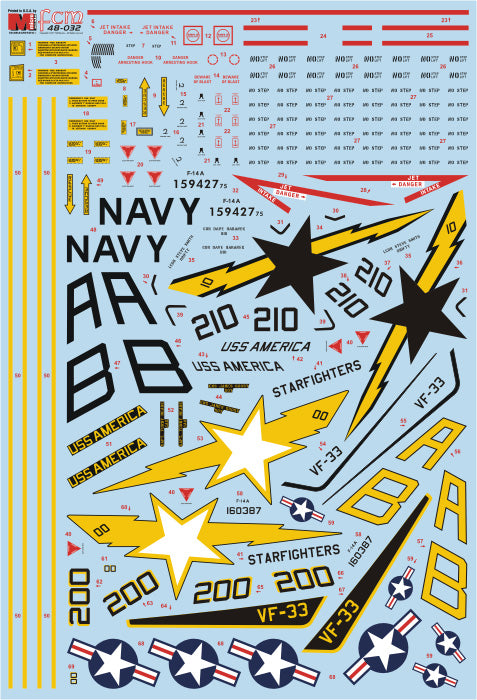 FCM 48032 1:48 Grumman F-14A VF-33 Starfighters