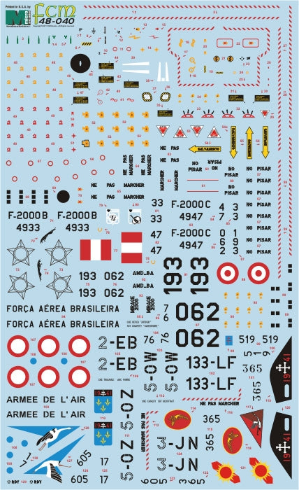 FCM 48040 1:48 Dassault Mirage 2000 - Brazil, Peru & France