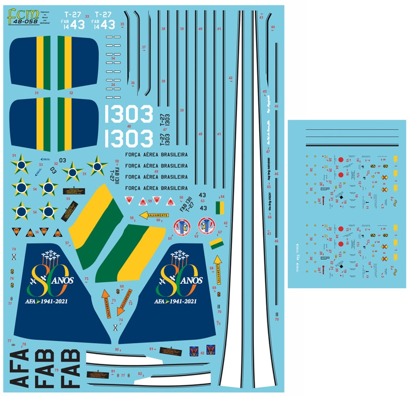 FCM 48058 1:48 Embraer T-27 Tucano - FAB