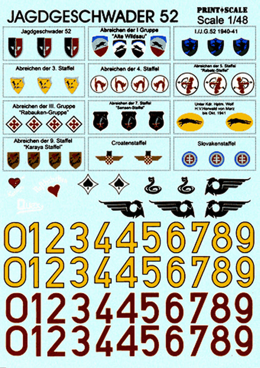 Print Scale 48006 1:48 Jagdgeschwader 52