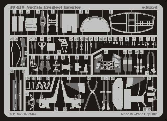 Eduard 48416 1:48 Sukhoi Su-25K Frogfoot interior