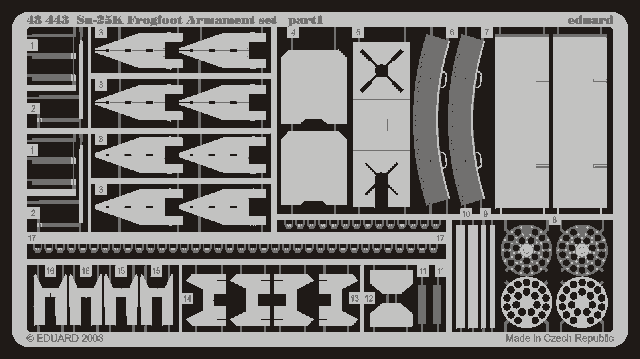 Eduard 48443 1:48 Sukhoi Su-25K Frogfoot Armament Detail Set