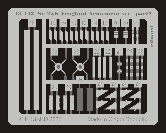 Eduard 48443 1:48 Sukhoi Su-25K Frogfoot Armament Detail Set