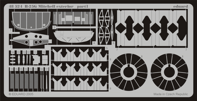 Eduard 48524 1:48 North-American B-25G Mitchell exterior