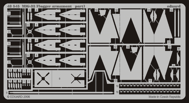 Eduard 48545 1:48 Mikoyan MiG-23MF Flogger armament