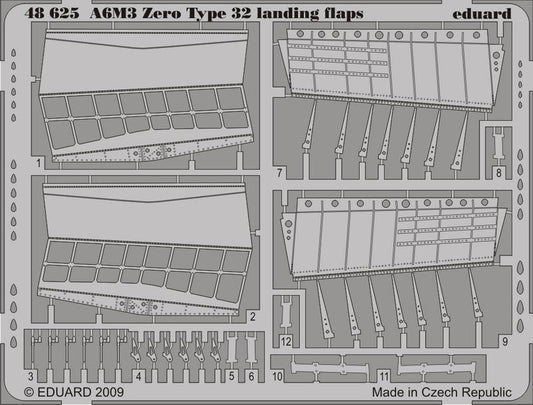 Eduard 48625 1:48 Mitsubishi A6M3 'Zero' Type 32 landing flaps