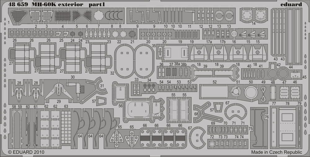 Eduard 48659 1:48 Sikorsky MH-60K Black Hawk exterior