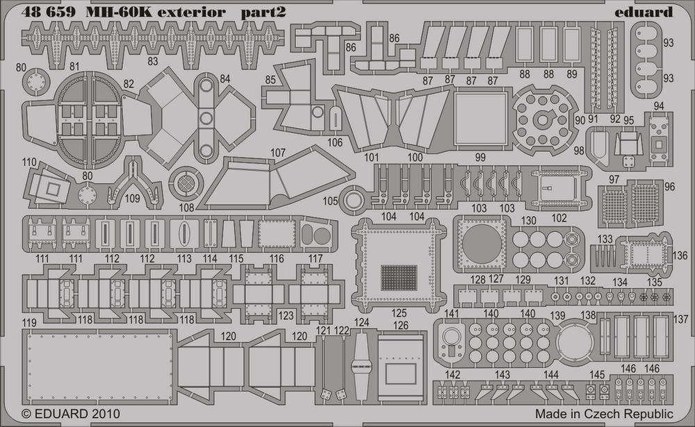 Eduard 48659 1:48 Sikorsky MH-60K Black Hawk exterior