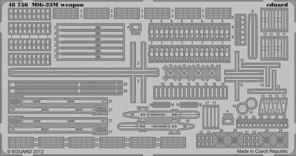 Eduard 48756 1:48 Mikoyan MiG-23M/MiG-23ML/MiG-23MF Weapon