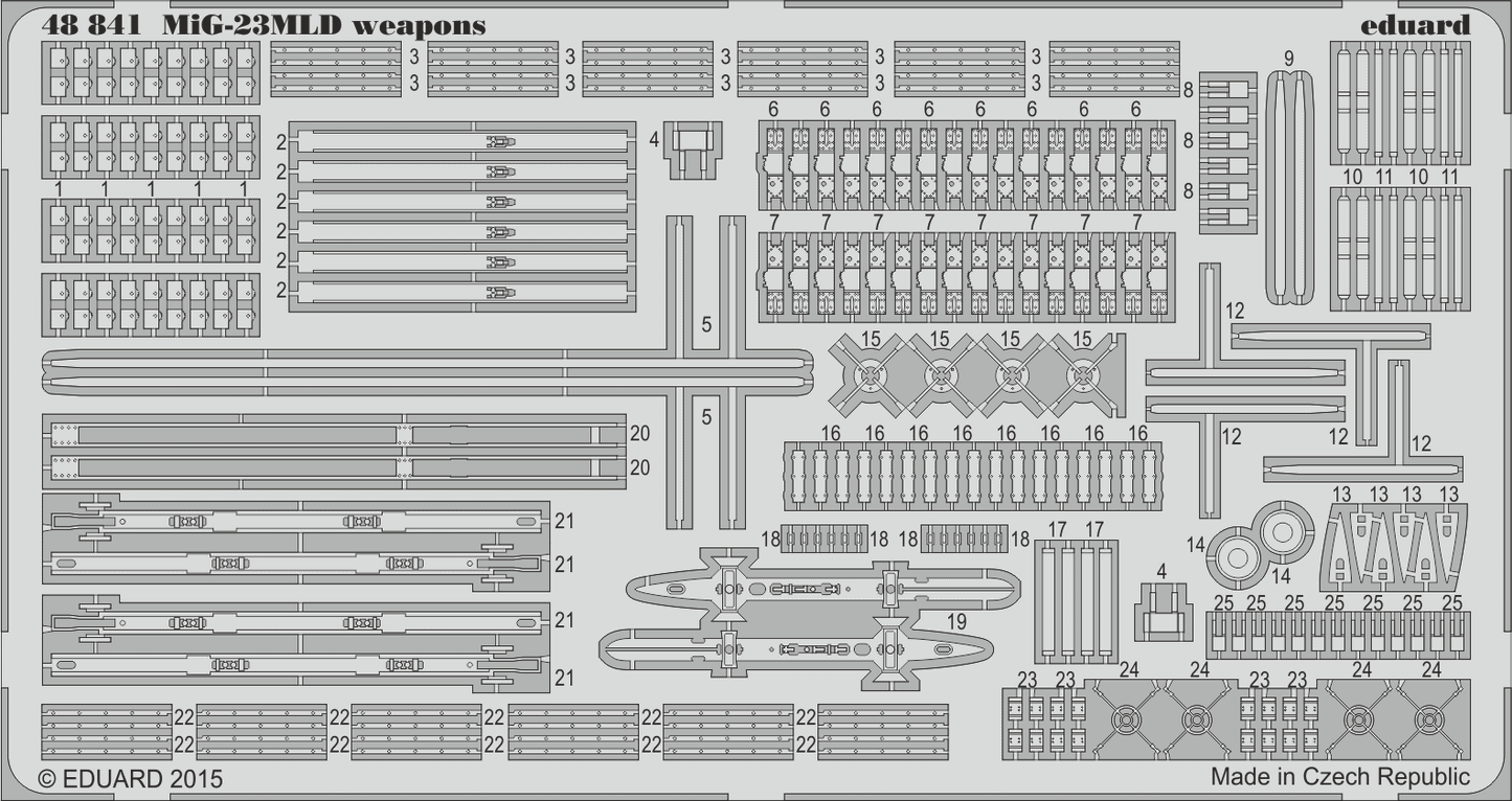 Eduard 48841 1:48 Mikoyan MiG-23MLD Weapons