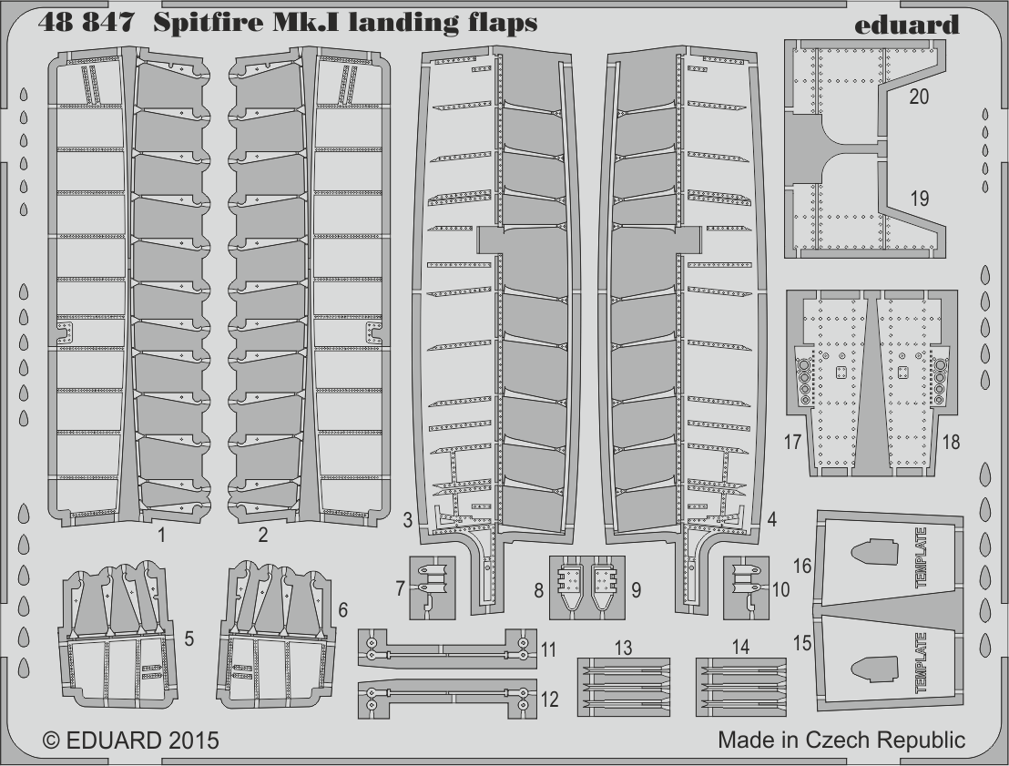 Eduard 48847 1:48 Supermarine Spitfire Mk.I landing flaps