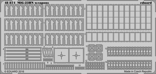 Eduard 48874 1:48 Mikoyan MiG-23BN Weapons