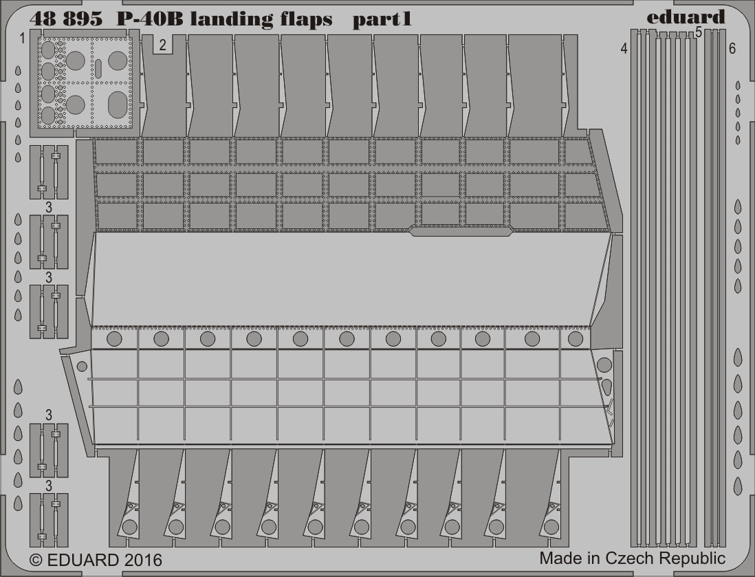 Eduard 48895 1:48 Curtiss P-40B Tomahawk landing flaps