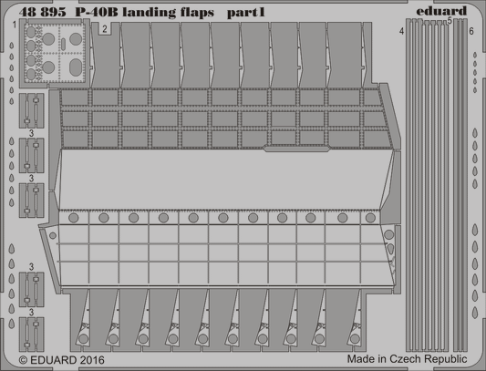 Eduard 48895 1:48 Curtiss P-40B Tomahawk landing flaps