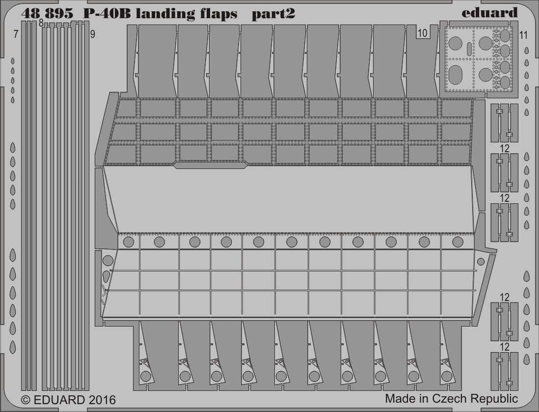 Eduard 48895 1:48 Curtiss P-40B Tomahawk landing flaps