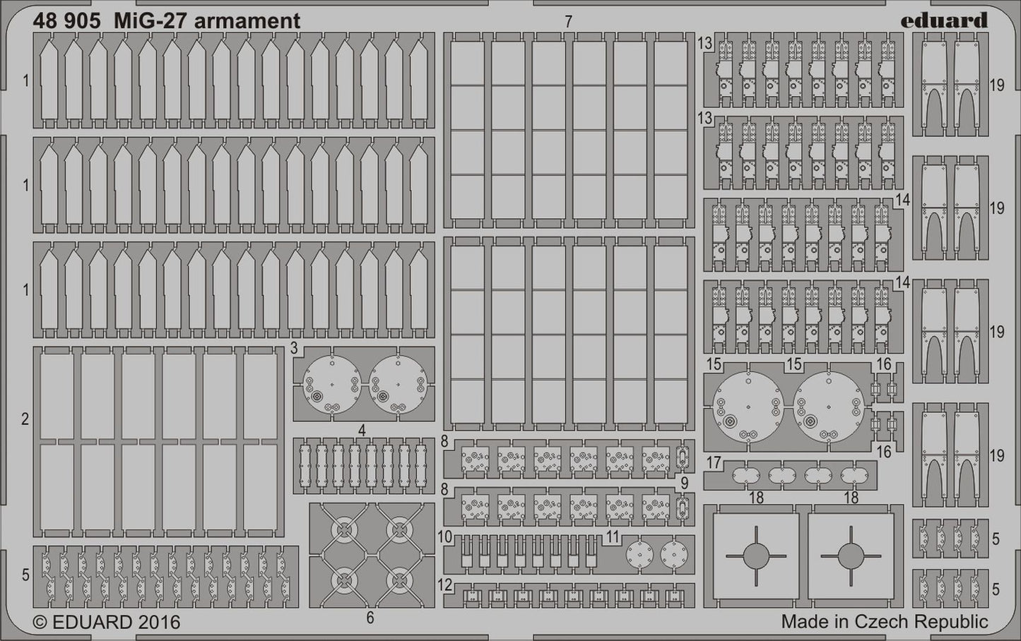 Eduard 48905 1:48 Mikoyan MiG-27 armament