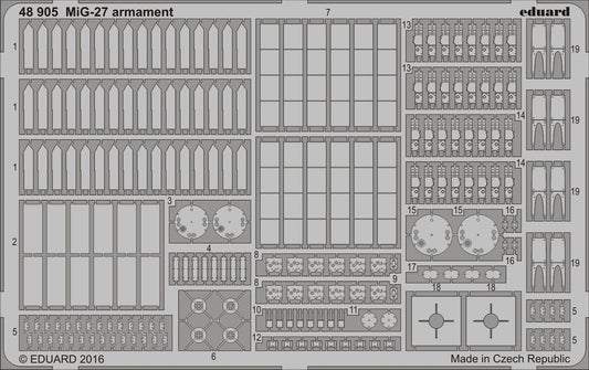 Eduard 48905 1:48 Mikoyan MiG-27 armament