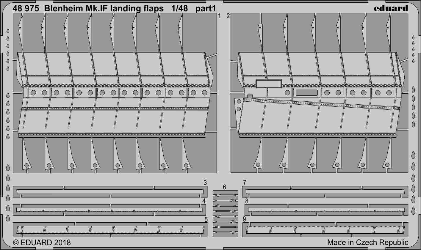 Eduard 48975 1:48 Blenheim Mk.IF landing flaps