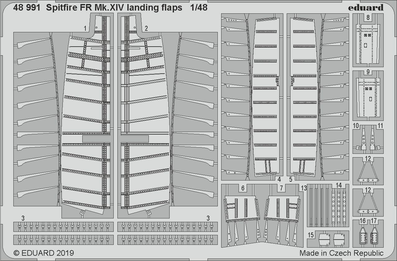 Eduard 48991 1:48 Spitfire FR Mk.XIV landing flaps