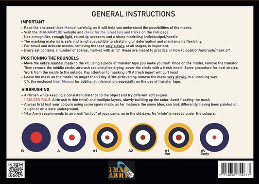 1ManArmy 48GEN520 1:48 Supermarine Spitfire Mk.I/Mk.II Roundels Generic Set