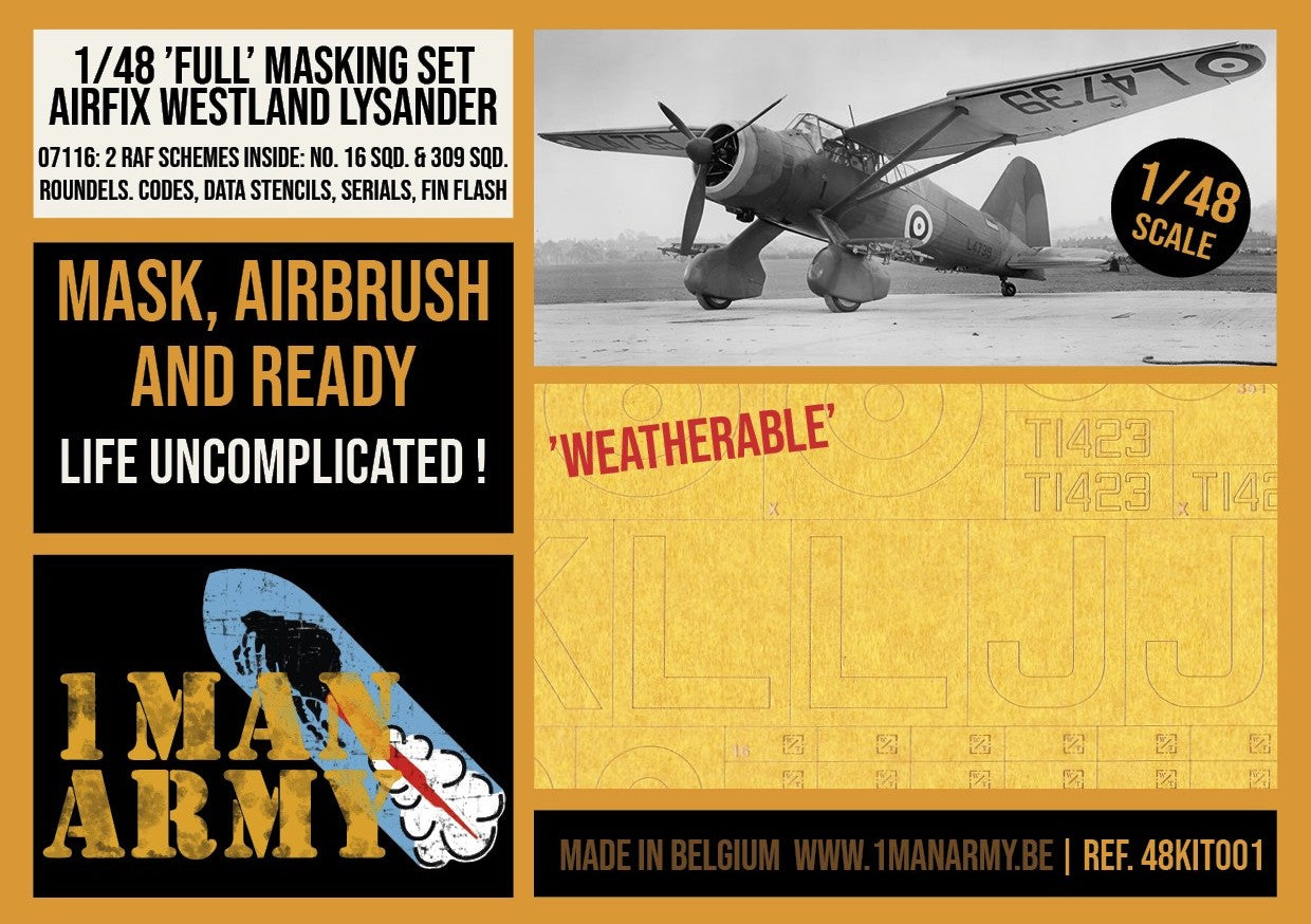 1ManArmy 48KIT001 1:48 Westland Lysander Mk.I/Mk.III
