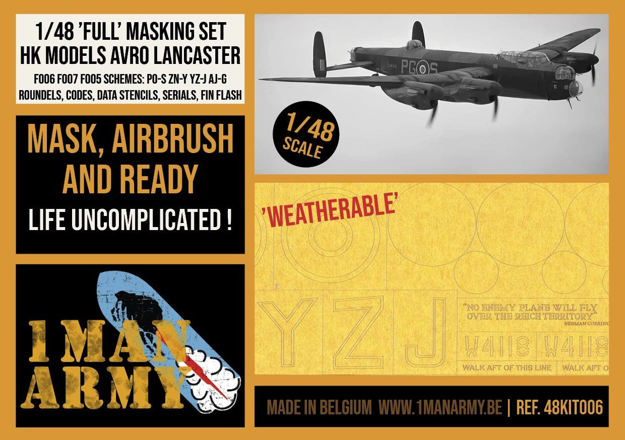 1ManArmy 48KIT006 1:48 Avro Lancaster B Mk.I / Mk.III Dambuster / Special 'Grand Slam