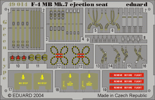 Eduard 49014 1:48F-4 MB Mk.7 Ejection Seat Pre-Painted In Colour