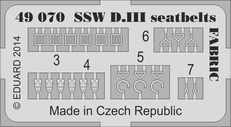 Eduard 49070 1:48 SSW D.III Seatbelts FABRIC