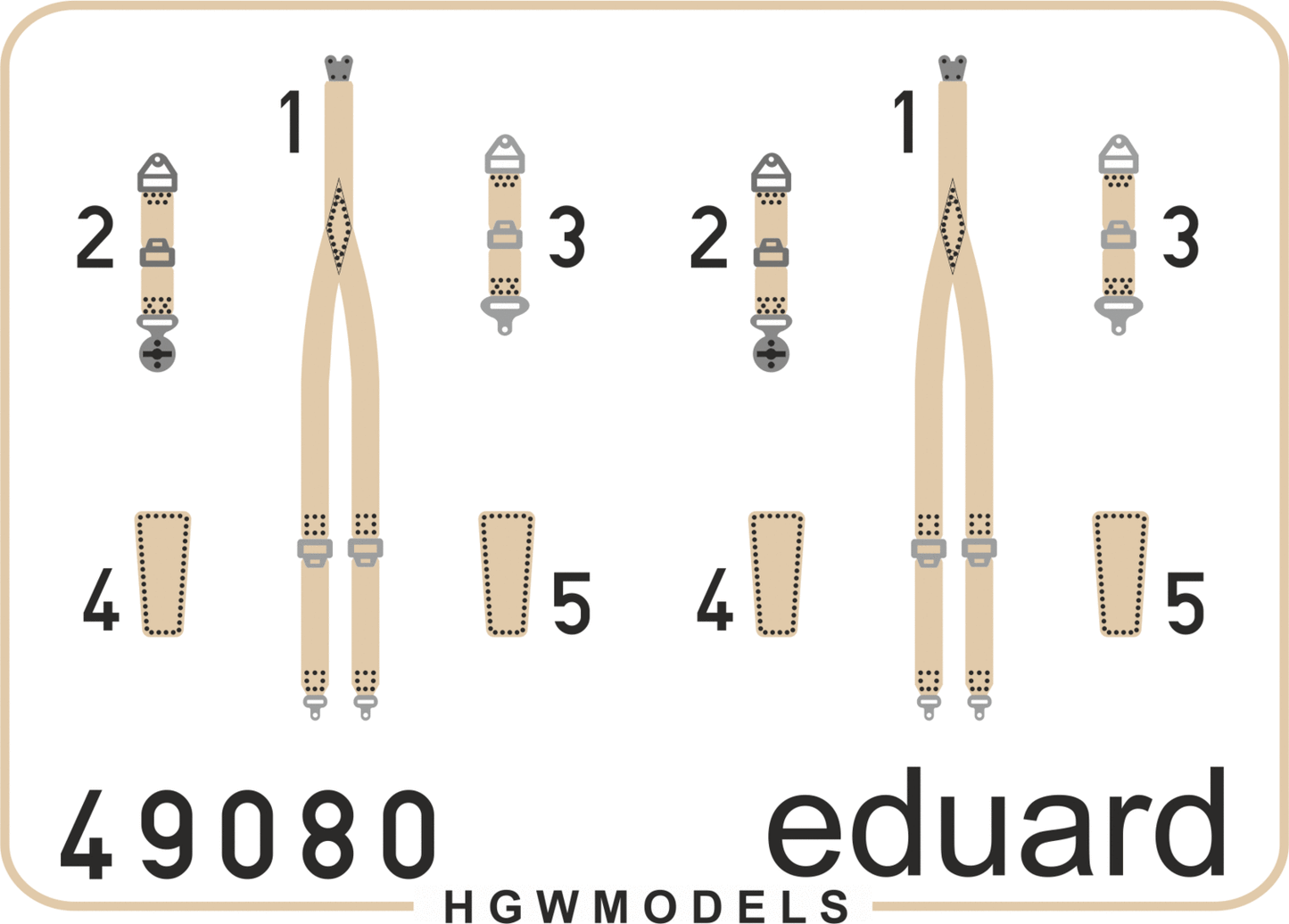 Eduard 49080 1:48 seatbelts RAF WWII late SUPERFABRIC