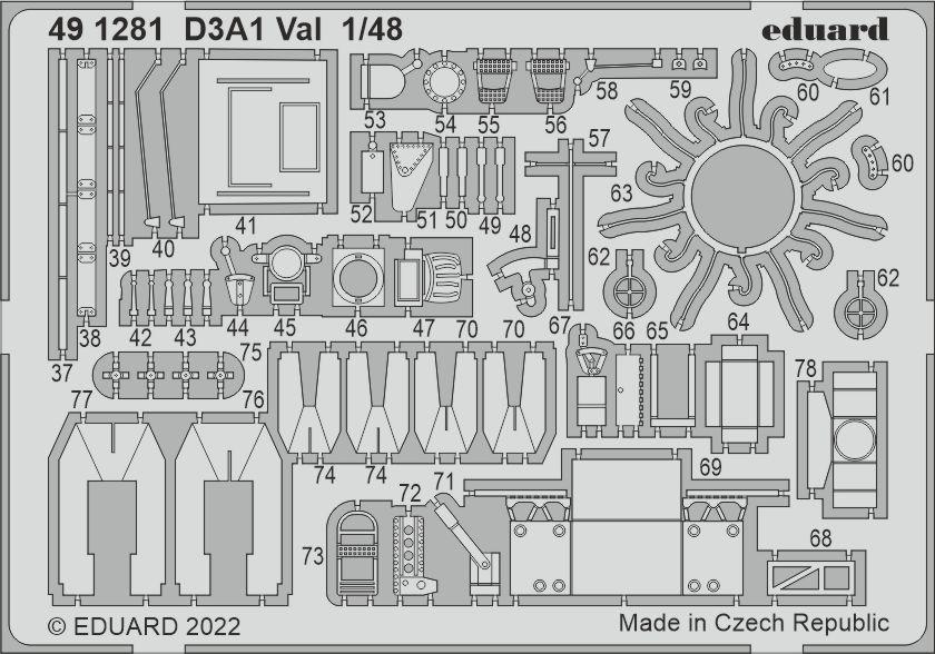 Eduard 491281 1:48 Aichi D3A1 Type 99 Carrier Dive Bomber 'Val'